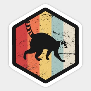 Retro 70s Lemur Sticker